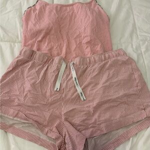Calvin Klein Pink Striped Women's Shorts